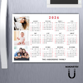 Ímã de Colagem de Fotos com Nome Personalizado Cal