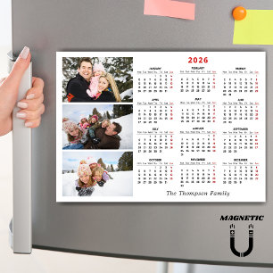 Ímã de Colagem de Fotos de Calendário Personalizad