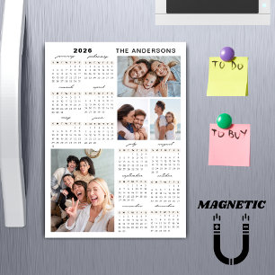 Ímã de Colagem de Fotos do Calendário de 2026