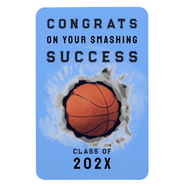 Ímã de Congratulações ao Basquete Senior Varsity (Vertical)