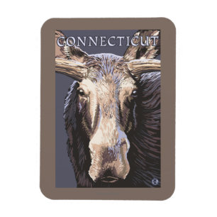 Ímã De ConnecticutMoose fim acima