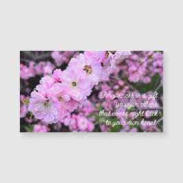Ímã de Cota de Perdão com Foto de Flores Cor-de-Ro