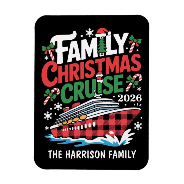 Ímã de decoração de navio de cruzeiro de Natal par (Vertical)