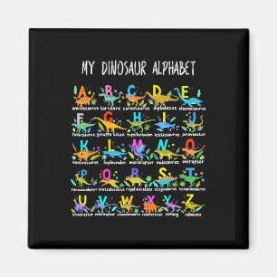 Imã De Dinossauros Alphabet Abc De Volta Ao Estudante