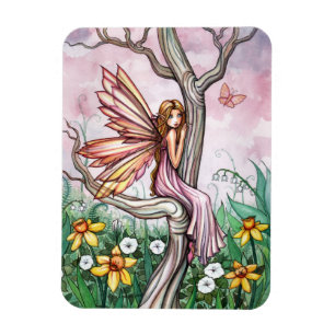 Ímã de Fada de Flor de Narciso de Primavera