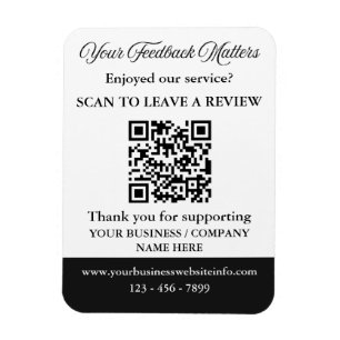 Ímã de Feedback Personalizado para Pequenas Empres
