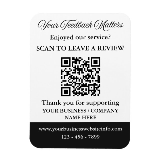 Ímã de Feedback Personalizado para Pequenas Empres (Vertical)