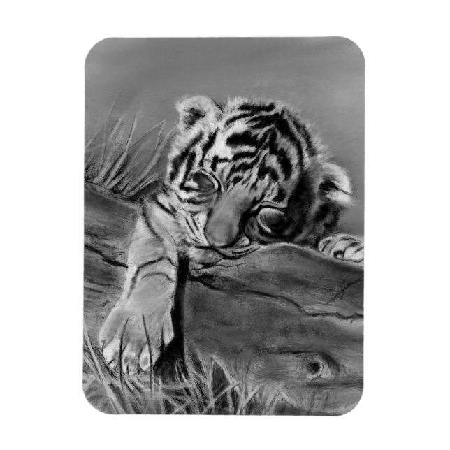 Ímã de filhote de tigre (Vertical)
