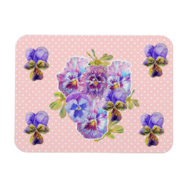 Ímã de Flor de Pansy Rosa Shabby Chic
