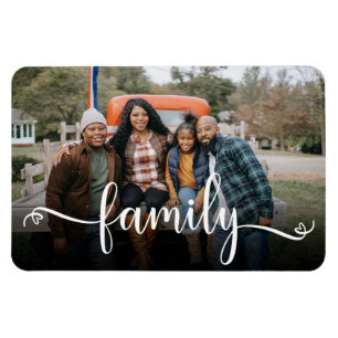 Ímã de Foto com Fonte de Família