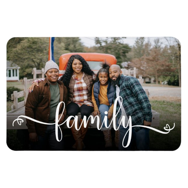 Ímã de Foto com Fonte de Família (Horizontal)