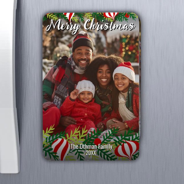 Ímã de Foto com Foto e Texto Personalizados (Photo Magnet with Custom Photo and Text)