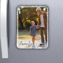 Ímã de Foto com Foto e Texto Personalizados
