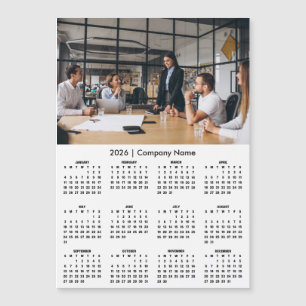 Ímã de foto da empresa de calendário moderno 2026