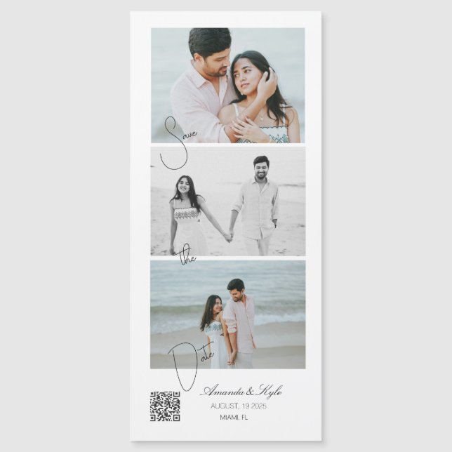 Ímã de foto de anúncio personalizado Casamento (Frente)