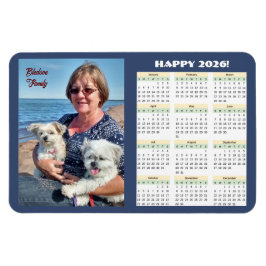 Ímã de Foto de Calendário Familiar 2026