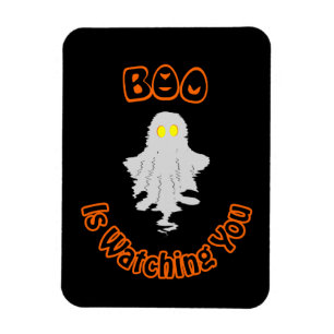 Ímã de Foto de Halloween O Boo Está Te Observand