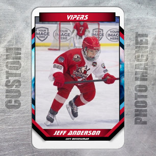 Ímã de Foto de Hockey no Gelo Personalizado Prime 