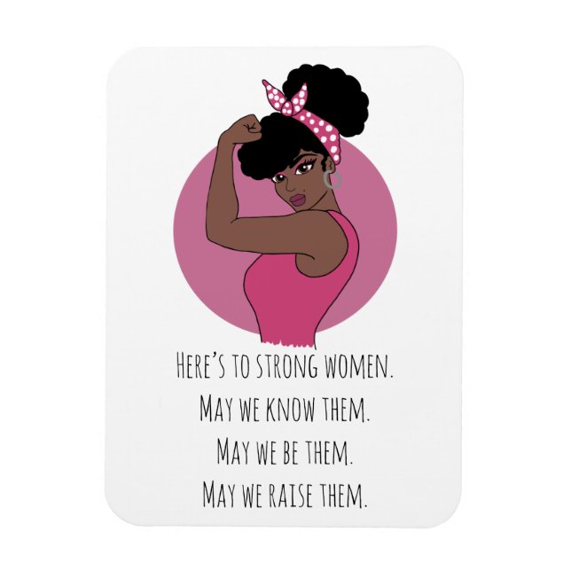 Ímã de Foto de Mulheres Negras Fortes (Vertical)