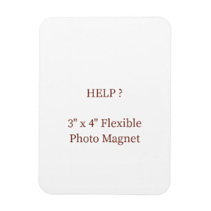 Ímã de Foto Flexível 3" x 4"