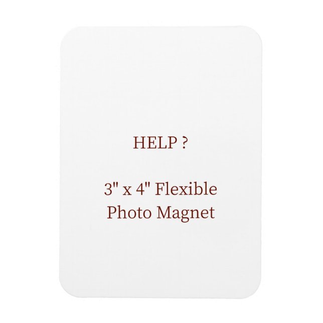 Ímã de Foto Flexível 3" x 4" (Vertical)