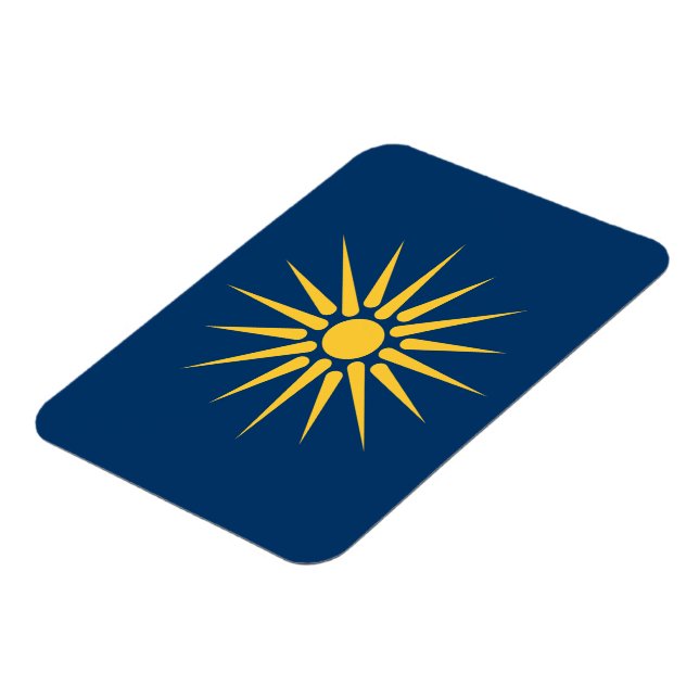 Ímã de foto flexível com a bandeira da Macedônia (Left Side)
