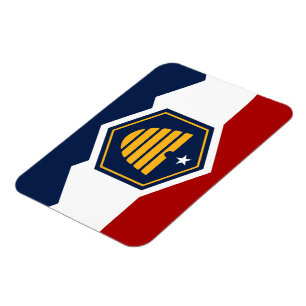 Ímã de foto flexível com a bandeira de Utah, EUA