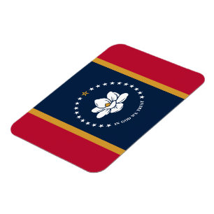 Ímã de foto flexível com a bandeira do Mississippi