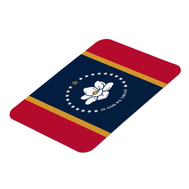 Ímã de foto flexível com a bandeira do Mississippi (Left Side)