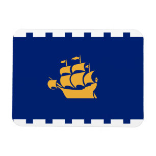 Ímã de foto flexível com bandeira de Quebec City