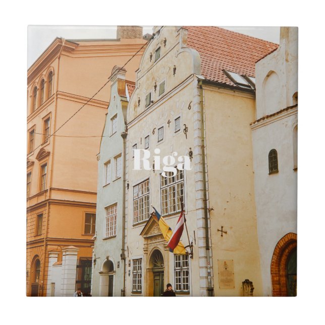 Ímã de Foto Flexível da Paisagem Urbana de Riga (Frente)