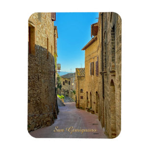 Ímã de foto flexível das ruas de San Gimignano