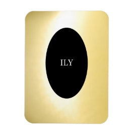 Ímã de Foto Flexível ILY Dourado
