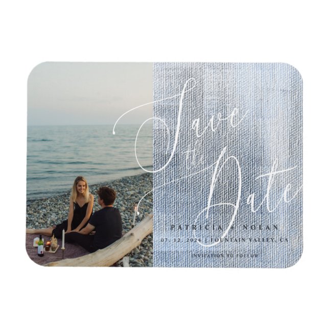 Ímã de Foto Flexível para Casamento com Roteiro Mo (Horizontal)