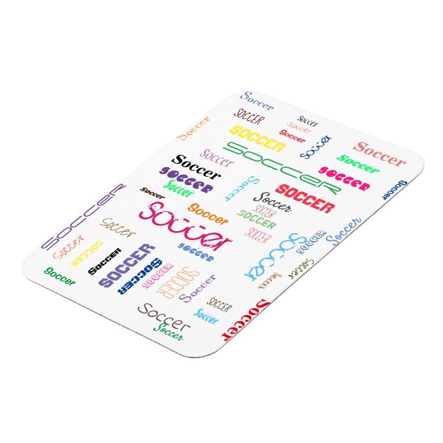 Ímã de Foto Flexível Tipografia de Futebol (Left Side)