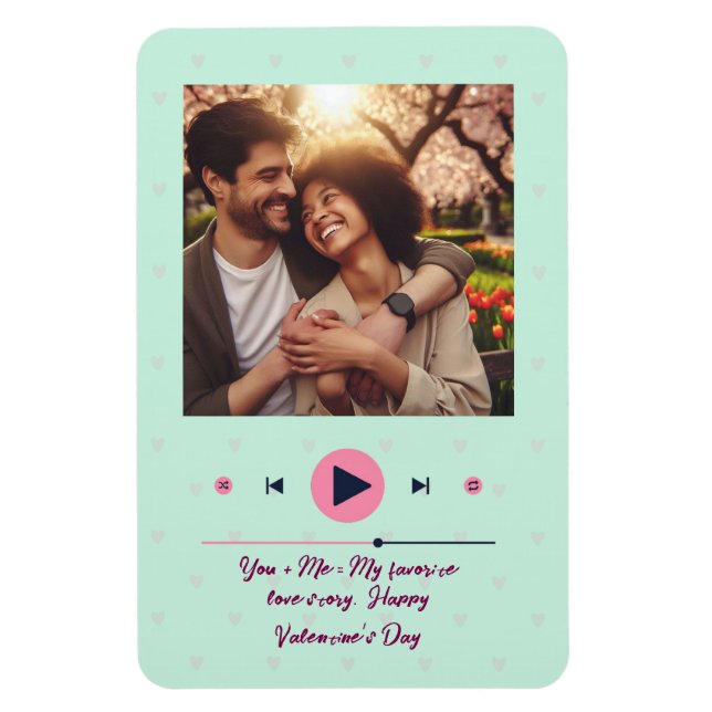 Ímã de Foto Personalizado do Dia dos Namorados (Vertical)