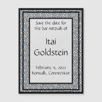 Ímã de Fretwork Repeated Save the Date