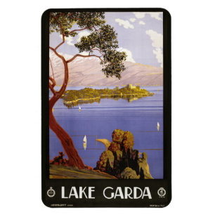 Ímã de Garda Italia do lago vintage