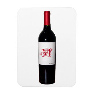 Ímã de garrafa de vinho monograma