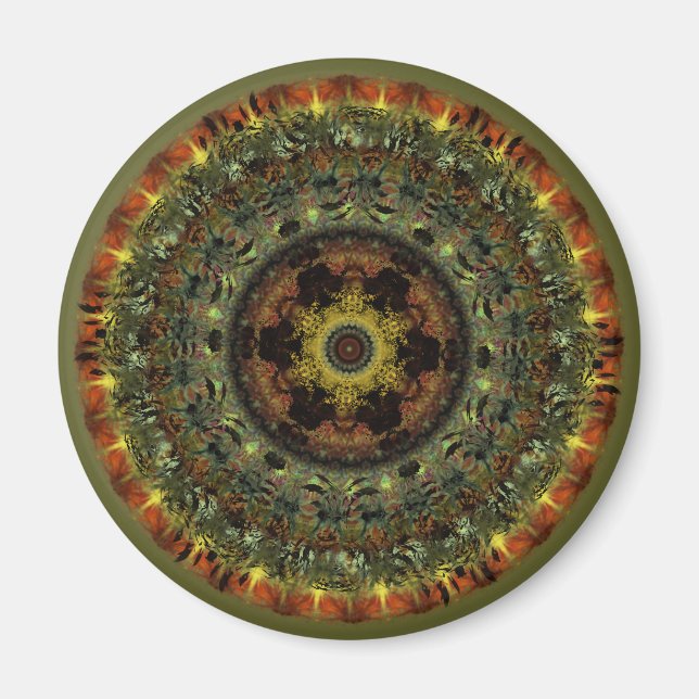 Imã de geladeira Africana Dusk Mandala (Frente)