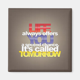 Imã de geladeira com citações inspiradoras