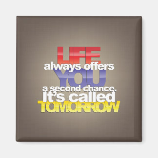 Imã de geladeira com citações inspiradoras