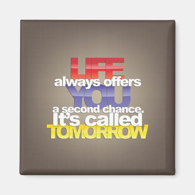 Imã de geladeira com citações inspiradoras (Frente)