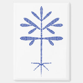 Imã de geladeira com modelagem azul