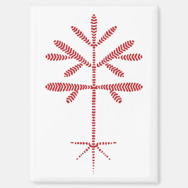 Imã de geladeira com Sapling Vermelho