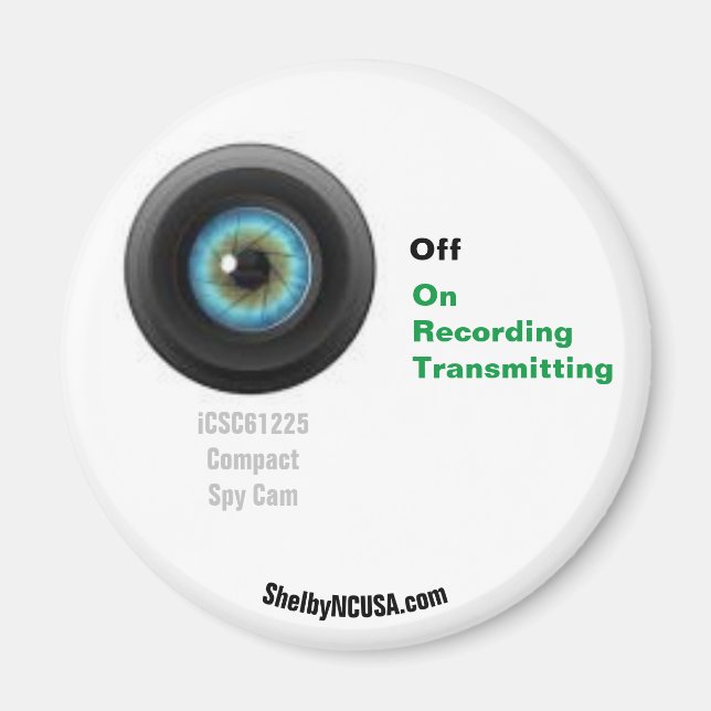 Imã de geladeira compacta Spy Cam (Frente)