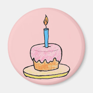 imã de geladeira "Cupcake de aniversário"