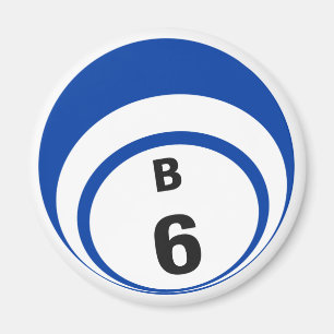 Imã de geladeira da bola do bingo B6