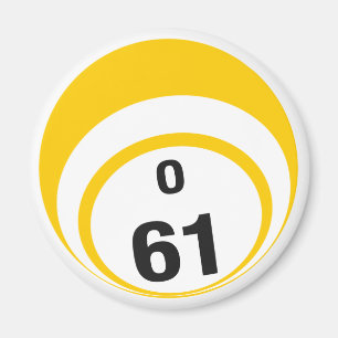 Imã de geladeira da bola do bingo de O 61