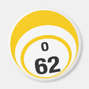 Imã de geladeira da bola do bingo de O 62